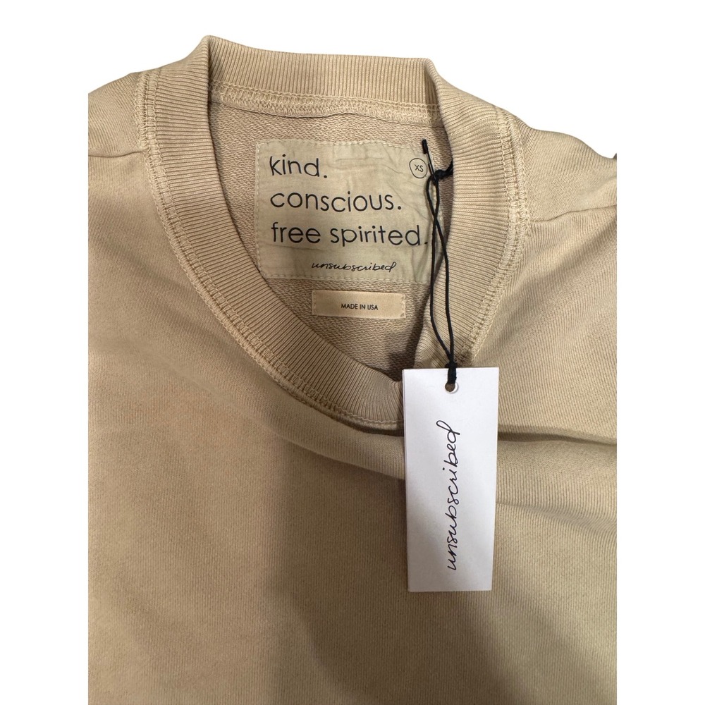 Unsubscribed Puff Sleeve Sweatshirt new‎ with tags washed olive XS - Picture 2 of 7